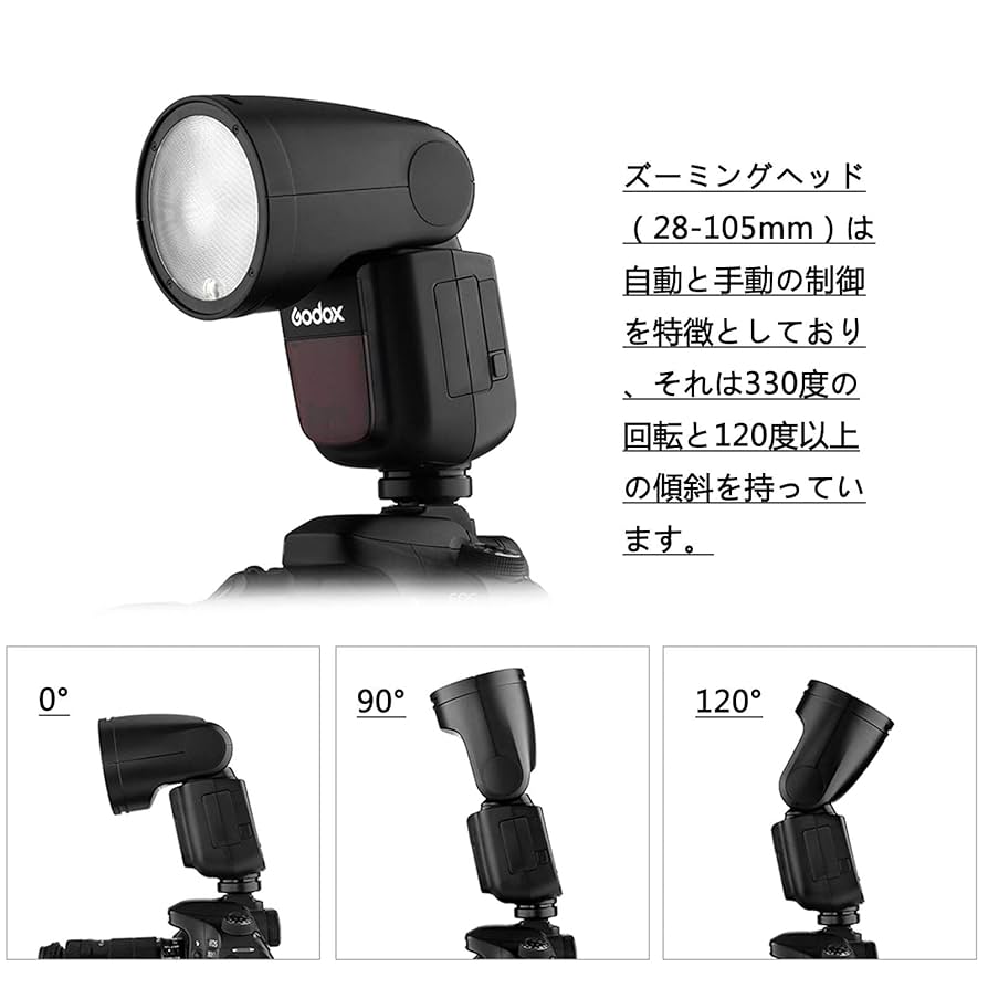 【新品】Godox(ゴダックス)V1-C TTL フラッシュストロボ Amazon | 【GODOX正規代理店】GODOX V1Pro-C リチウムイオン丸頭